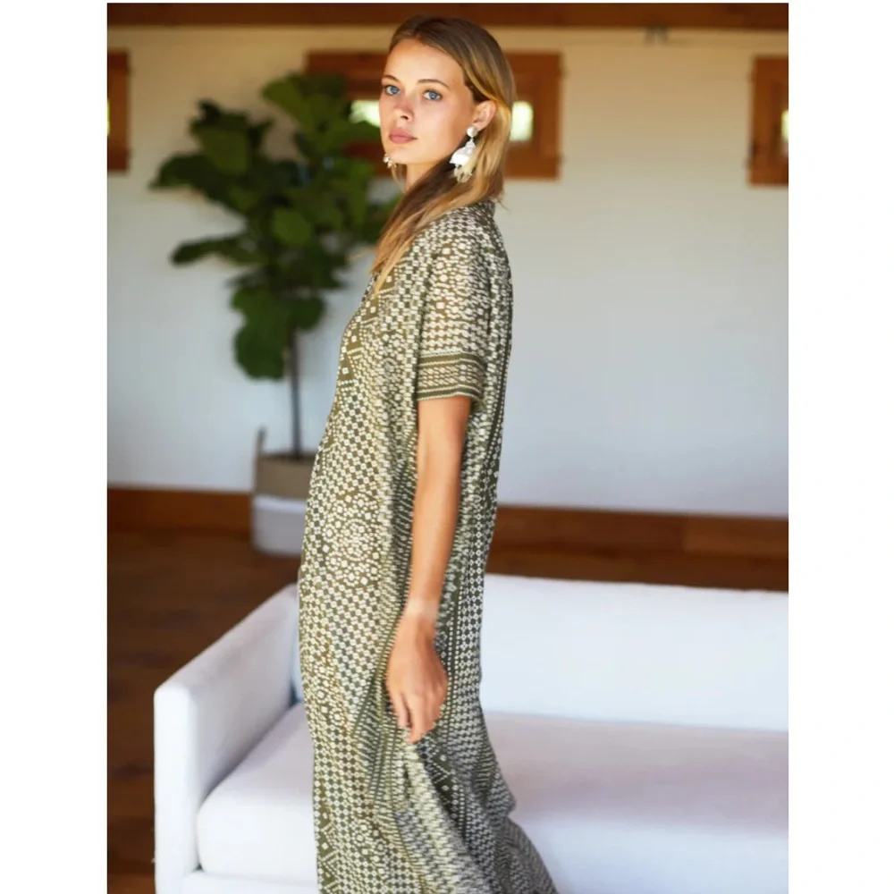 Emerson Fry Moss Organic Caftan OS - Picture 2 of 9